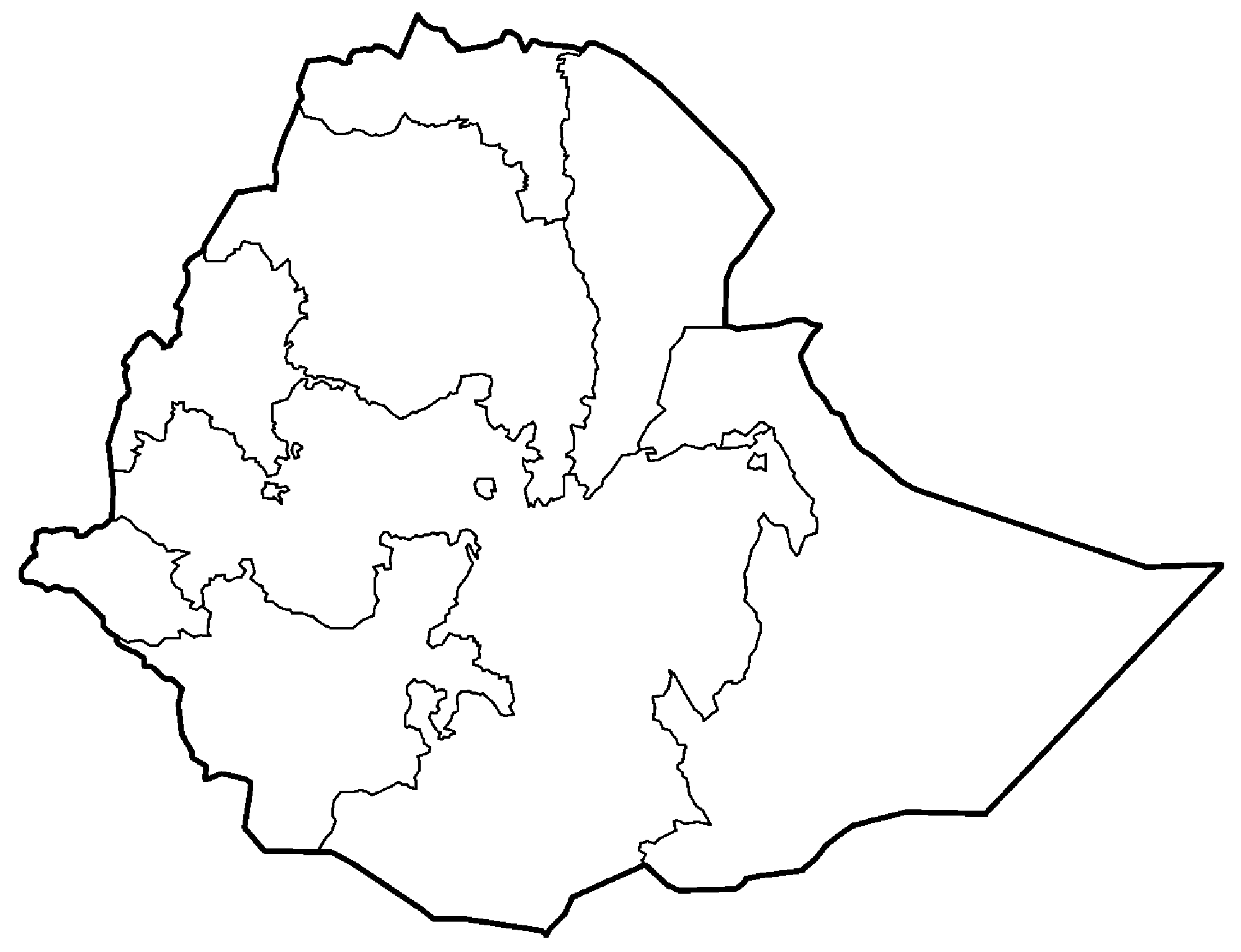 Ethiopia map and station network